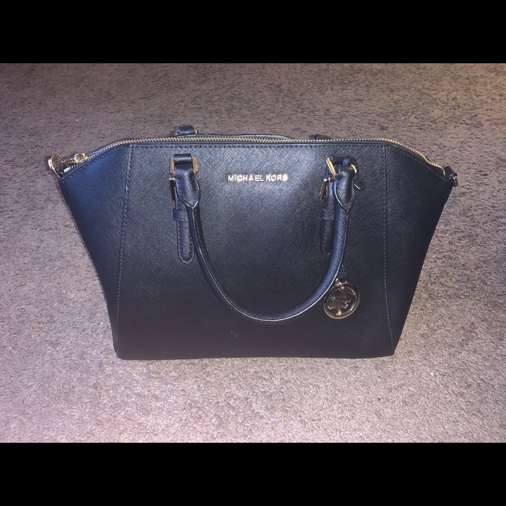 SOLD Michael Kors Large Black Ciara Satchel Purse